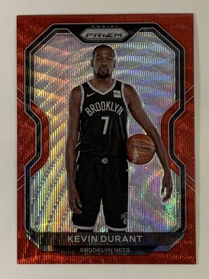 2020-21 Panini Prizm Red Wave No.81 Kevin Durant 紅波紋亮 Nets