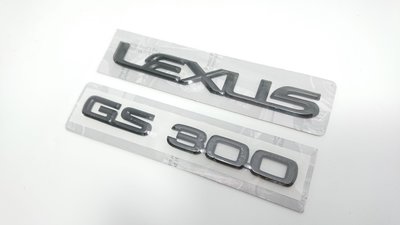 現貨熱銷-易車汽配 Lexus GS300 後車箱 改裝 字標 字貼 消光黑 同原廠樣式 2合一
