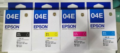 EPSON 04E T04E 原廠墨水匣(T04E150~T04E450) XP-2101 WF-2831