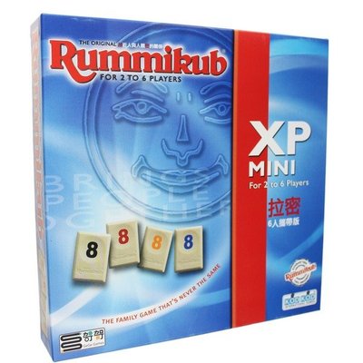 Rummikub XP Mini 拉密 NO-9555/一盒入(促820) 6人攜帶版拉密數字牌