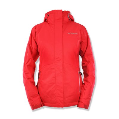 美國百分百【全新真品】Columbia 外套 夾克 連帽外套 哥倫比亞 防水 發熱 紅色 女 S M號 F778