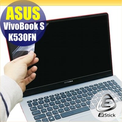 【Ezstick】ASUS K530 K530FN 靜電式筆電LCD液晶螢幕貼 (可選鏡面或霧面)