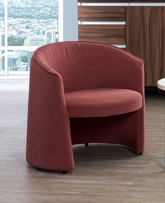 【生活家傢俱】HJS-335-3：布朗夏休閒椅【台中家具】單人布沙發 單人椅 棉麻布 可拆洗 洽談椅 圓椅