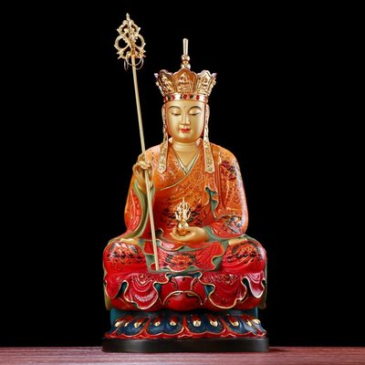 【睿智精品】銅佛像 神像 娑婆三聖 南無地藏王菩薩 法像莊嚴 銅彩繪（GA-4242）