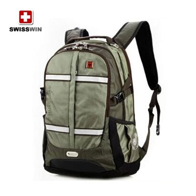 正品SWISSWIN瑞士十字雙肩背包大容量旅行登山包電腦包SW8350黑標980元