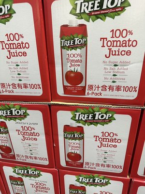 COSTCO好市多代購Tree Top 樹頂 100% 純番茄汁 1公升 X 1入(拆售)