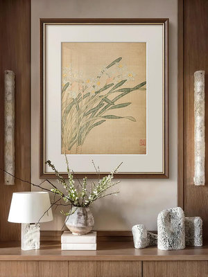 法式中國風復古客廳裝飾畫新中式玄關柜餐廳臥室掛畫古典花卉壁畫瑤瑤小鋪
