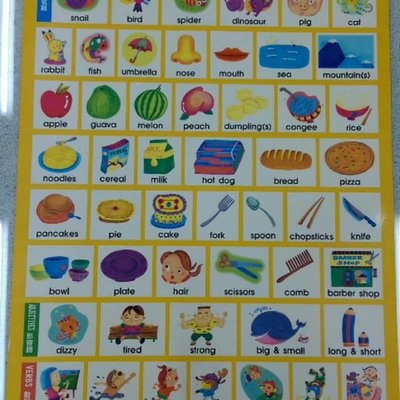BOBO English Learning wallcharts(Bobo talks and talks)育兒家教掛報