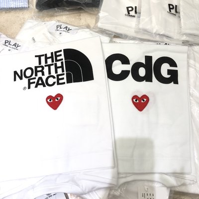 THE NORTH FACE X (PLAY) X CDG T-shirt 男碼女碼都有 價錢不一樣