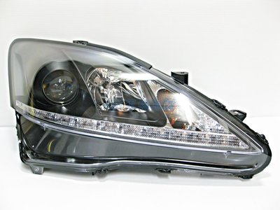 ~~ADT.車燈.車材~~LEXUS  IS250 IS350  LED日行燈 R8燈眉 魚眼黑框大燈 SONAR製造