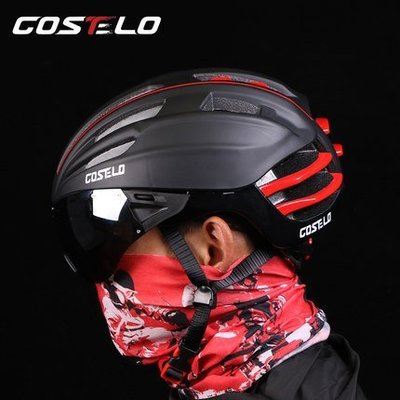【坤騰國際】COSTELO超輕自行車安全帽 風鏡安全帽 一體成型安全帽