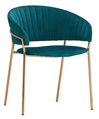 【風禾家具】QM-650-5@DL新古典玫瑰金藍色絨布餐椅【台中市區免運送到家】復古布餐椅 書椅 休閒椅 洽談椅 傢俱