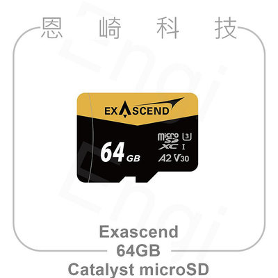 恩崎科技 Exascend Catalyst microSD V30 高速記憶卡 64GB EX64GUSDU1 公司貨