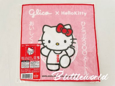 *B Little World * [現貨] 日本固力果Glico *Hello Kitty大阪跑跑人小方巾