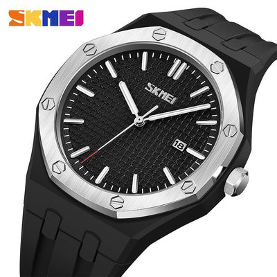 Skmei 9299 時尚矽膠錶帶石英手錶男士女士薄夜光手運動防水手錶小錶盤模擬手錶