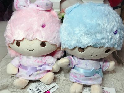 ♥小公主日本精品♥ Hello Kitty ♥40週年紀念雙子星公仔絨毛娃娃組布偶/玩偶/娃娃 對偶組12329106