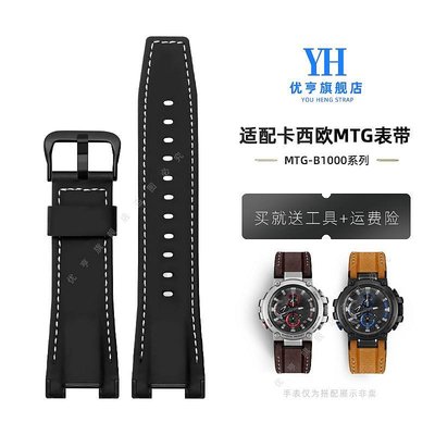 新款推薦代用錶帶 手錶配件 適配卡西歐G-SHOCK鋼鐵之心運動手錶帶男MTG-B1000 D-1A防水錶鏈 促銷