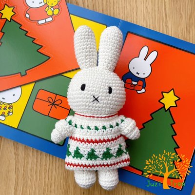 🌷橘荷屋🌷 現貨❤ 荷蘭 Just Dutch 手工編織娃娃 聖誕系列 米飛兔 米菲兔 miffy +聖誕洋裝