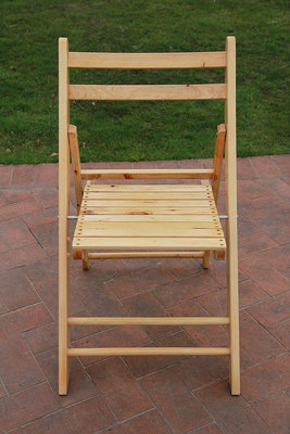 新店促銷 全實木折疊椅木便攜折疊椅子家用柏木餐椅木質大小椅凳戶外靠背椅 可開發票