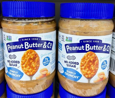 一次買2瓶 單瓶266美國Peanut Butter & Co. 香脆花生醬 無加糖454g 最新到期日2024/11/15頁面是單價