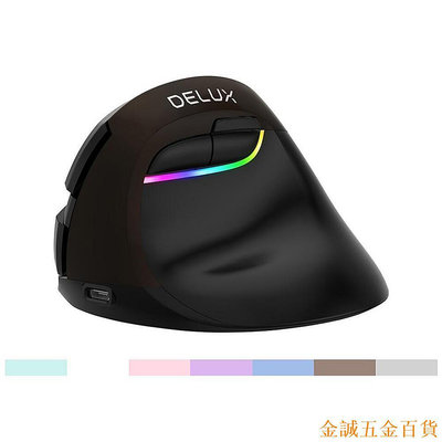 百佳百貨商店『靜音首選』DeLUX M618mini 雙模垂直靜音光學滑鼠 小手專用 告別滑鼠手