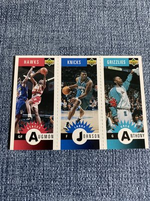 1996-97 UD Mini-Cards #M85-M9-M1 Augmon Johnson Anthony