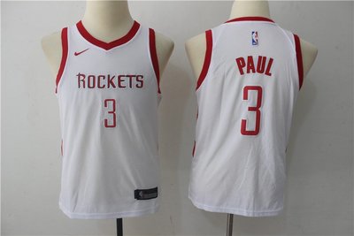 NBA2018全明星賽球衣 火箭隊3號球衣保羅Chris Paul 白色