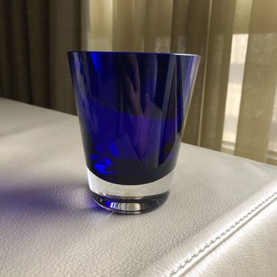 [熊熊之家3]保證正品 法國Baccarat巴卡拉 深藍色  水晶杯