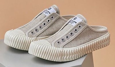 正品🔅 韓國Excelsior BOLT Linen Mule 餅乾鞋 穆勒鞋 燕麥色 懶人鞋 25 （24-24.5可
