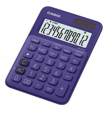 【天龜】 CASIO 時尚甜美 葡萄紫馬卡龍計算機 12位數 利潤率計算 稅金計算 MS-20UC PL