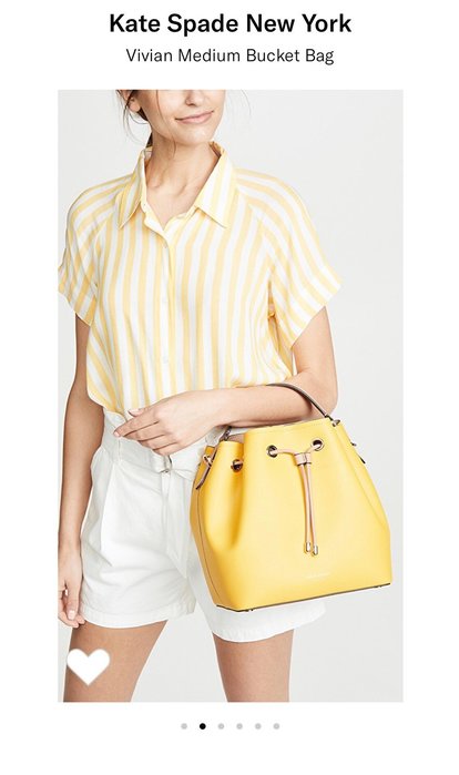 kate spade yellow bucket bag