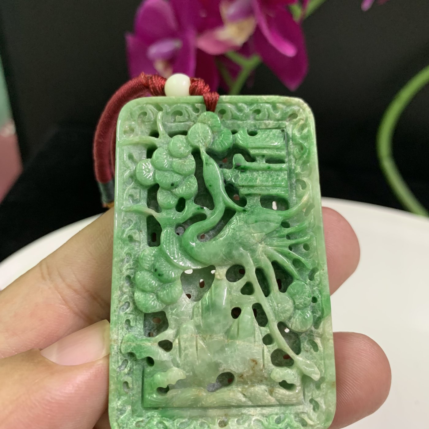 翡翠雕珮 中国 古美術