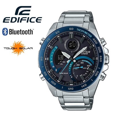 CASIO手錶公司貨EDIFICE太陽能藍牙手機連結ECB-900DB-1B