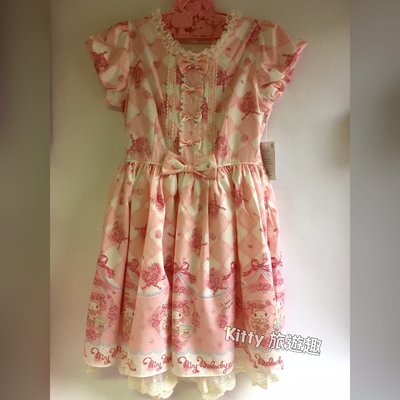 [Kitty 旅遊趣] My Melody 小洋裝 小禮服 美樂蒂 粉紅色 蕾絲洋裝 適身高154-162cm