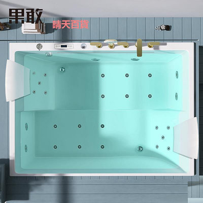 果敢大雙人嵌入式別墅酒店戶外溫泉恒溫沖浪防滑座位1.8米浴缸