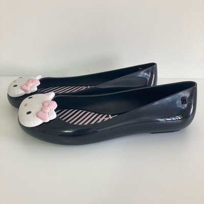 《現貨》女生 包鞋 Melissa 香香鞋 巴西尺寸38（Hello Kitty 凱蒂貓 娃娃鞋-黑色）