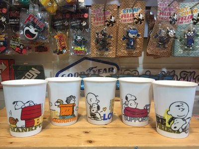 (I LOVE樂多) snoopy 史努比 查理布朗 漫畫水杯五入組