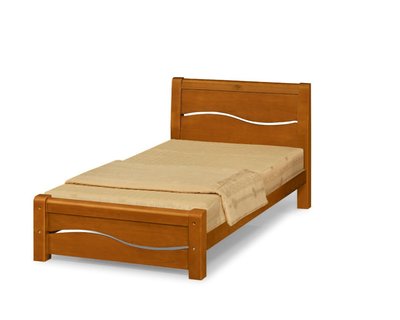 【熱賣下殺】米蘭3.5尺柚木色單人床架／床頭櫃 205-200-4