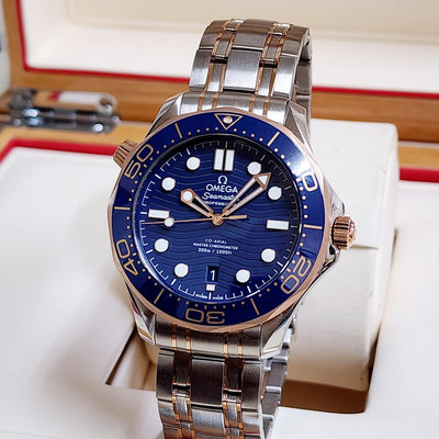 【個人藏錶】OMEGA 歐米茄 中金鍊帶版 藍金陶瓷圈 42mm 2022年 未配戴新品 台南二手錶