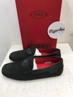 Tod's x Ferrari 法拉利聯名款 黑色 鐵馬 豆豆鞋 全新正品 男裝 男鞋 歐洲精品