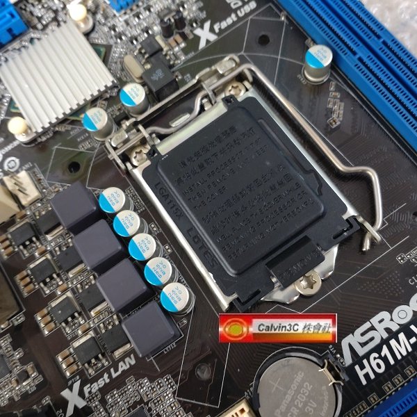 ASRock 華擎H61M-VG3 1155腳位Intel H61晶片組4組SATA 2組