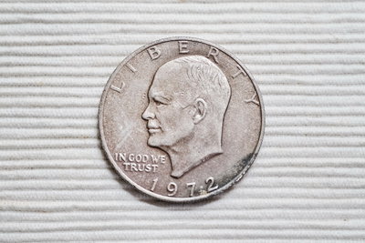 早期1972年 美元ONE DOLLAR 1元大枚硬幣 艾森豪肖像 1枚