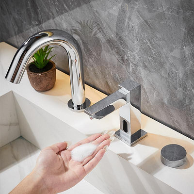 芬馳全銅智能感應皂液器衛生間臺面水龍頭式自動感應泡沫洗手液機