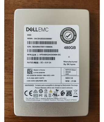 戴爾dell EMC 960G SATA SSD 企業級伺服器固態硬碟6NFDV SE5110