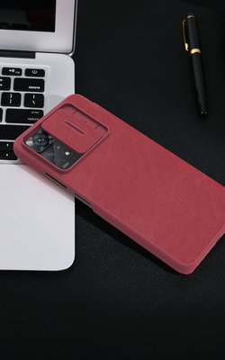 手機保護殼 秦系列 Pro 皮套 手機殼 NILLKIN Redmi Note 11 Pro 4G/5G 鏡頭滑蓋設計