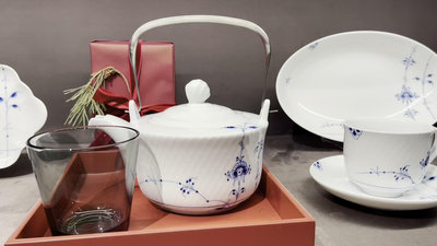 廠家出貨RoyalCopenhagen皇家哥本哈根陶瓷棕櫚唐草系列茶壺茶杯餐盤碗碟