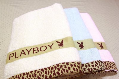 【PLAY BOY】playboy豹紋邊段浴巾/1入~小日常DAY-TO-DAY