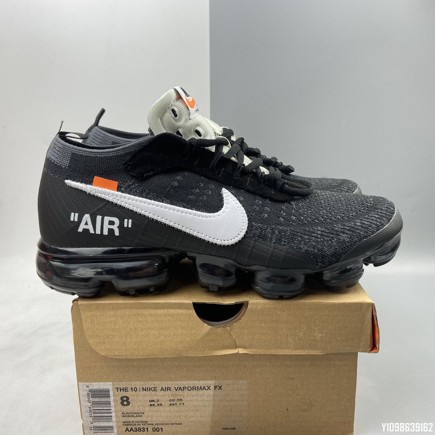 Nike Air Off White x Vapor Max 黑白百搭防滑慢跑男女鞋鞋AA3831-001