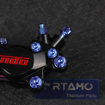 RTAMO | Frando車力屋 FR6/F101 基本對四鮑魚卡鉗螺絲套裝 64正鈦 高強度正鈦改裝