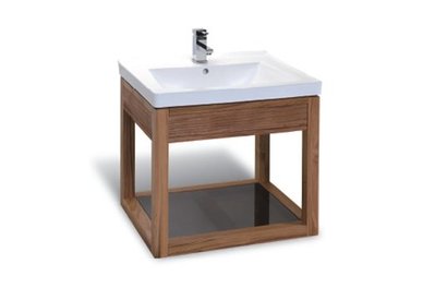 《E&amp;J網》Corins 柯林斯 SI-T-60 60公分長方型 極簡柚木 陶瓷面盆 浴櫃組 詢問另有優惠